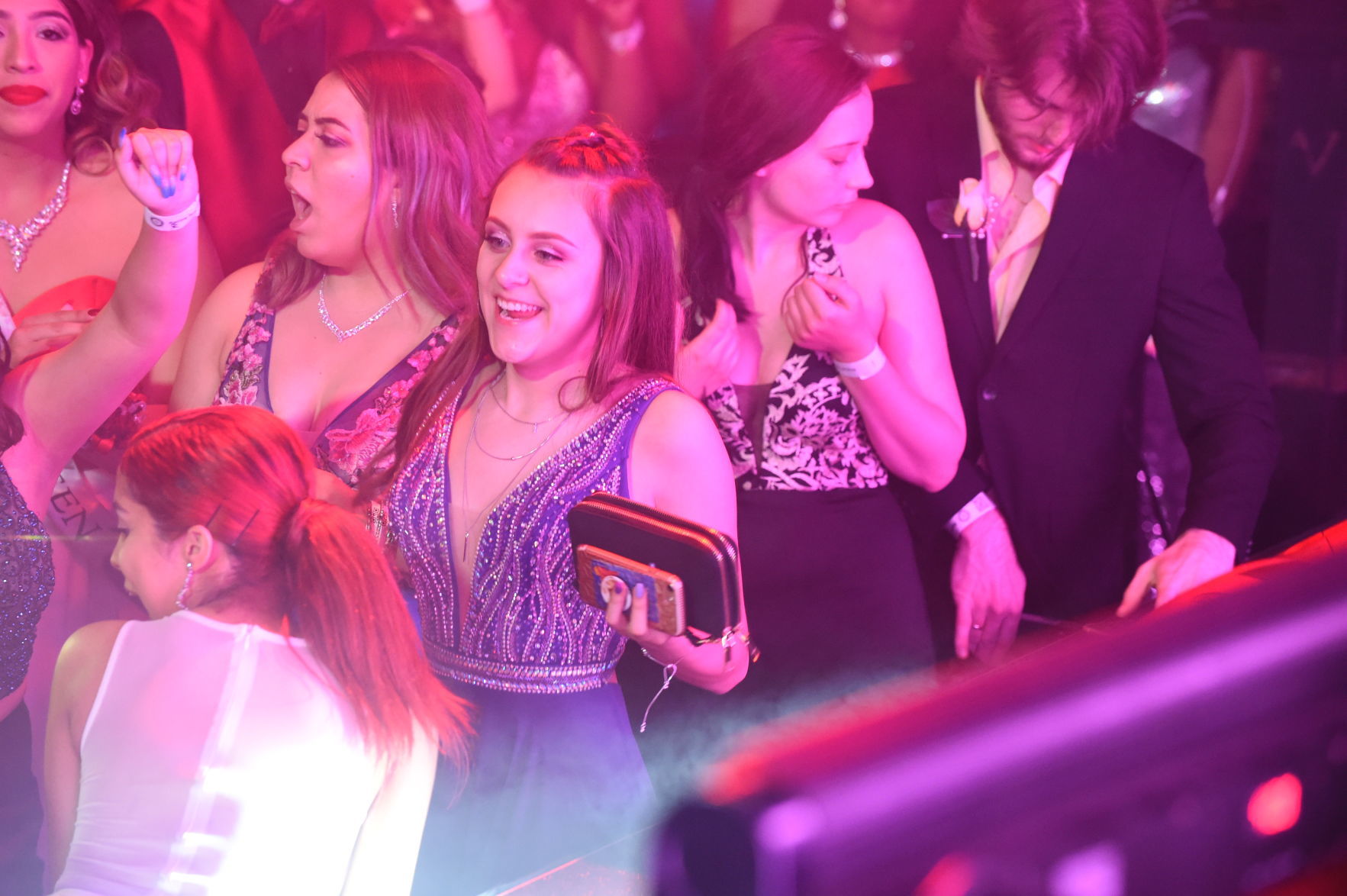 Smiling and dancing